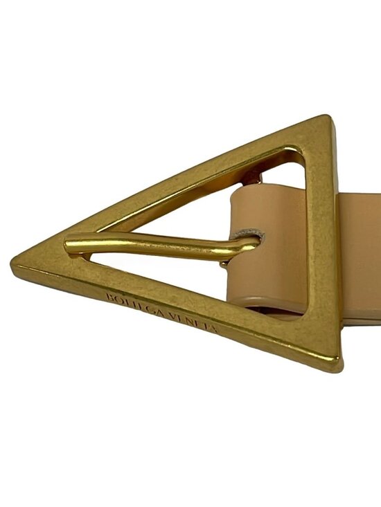 Bottega Veneta Belt 85 cm Beige Gold Leather main image 5